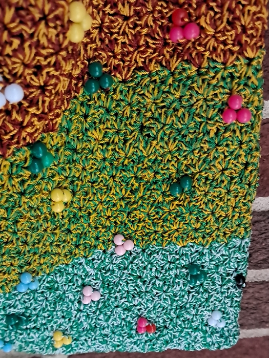 Handwoven Beaded Crochet Bucket Bag –Shoulder Purse Made an Indonesia